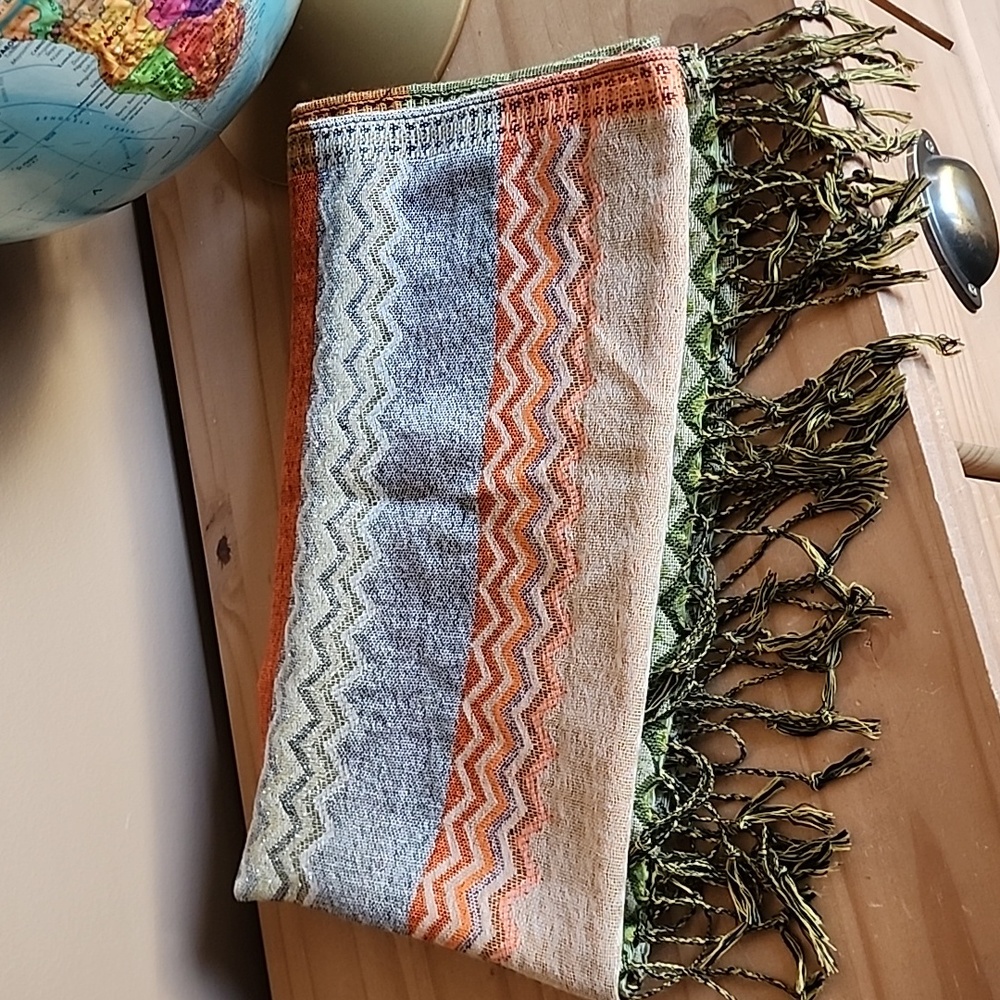 Gorgeous fringed scarf shawl